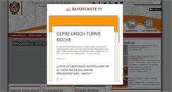 Desktop Screenshot of cepre.unsch.edu.pe