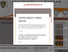 Tablet Screenshot of cepre.unsch.edu.pe